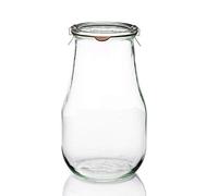 Weck Tulipanes de Borde Redondo Tarro, Vidrio, Transparente, 2700 ml