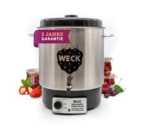 Weck WAT 24A - Esterilizador para conservas (1800 W, con grifo, sin temporizador, esmaltado, 230 V)