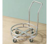 WECLMH Carro Móvil De Acero Inoxidable para Ollas, Carrito con Ruedas para Cacerolas, Carro Móvil con Aislamiento Térmico para Ollas De Sopa, Ideal para Comedores(52x52x71.5cm)