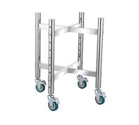 WECLMH Soporte Móvil para Cubos De Acero Inoxidable, Soporte Móvil para Tambores Aislantes, Transportador con Ruedas para Cubos De Cantina, Restaurante Y Olla para Sopa(30x30x53.5cm)