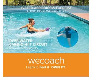 WECOACH - Circuito HIIT de audio para cardio en aguas profundas, ejercicios de entrenamiento de fuerza central, 50 minutos, audio instructivo, aeróbicos acuáticos, guía de medios #2