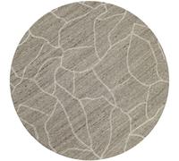 Wecon Home Alfombra beige y topo tejida a mano diseño piedra 180 rd