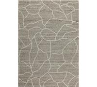 Wecon Home Alfombra beige y topo tejida a mano diseño piedra 300x400