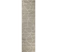 Wecon Home Alfombra beige y topo tejida a mano diseño piedra 80x300