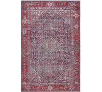 Wecon Home Alfombra plana, vintage roja y negro,espíritu bohemio 290x190