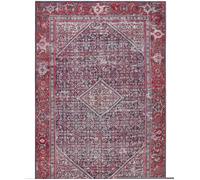 Wecon Home Alfombra plana, vintage roja y negro,espíritu bohemio 290x240