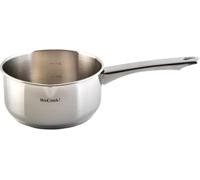WECOOK Cazo Acero Inox 18/10, Ø 18 cm, 2,1 L, Inducción, Base Tricapa