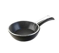 WECOOK! Ecogreen - Sartén Freidora 28 cm, con Cestillo de Acero Inoxidable Antiadherente XYLAN Plus Libre de PFOA, apto cocinas inducción, gas, vitrocerámica. Aluminio. Color negro