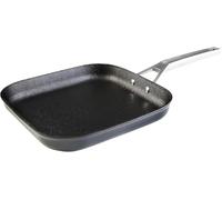 WECOOK! Ecosteel Grill Asador Inducción 26 cm, Antiadherente QUANTANIUM Ecológico sin PFOA, Aluminio Forjado, 4,2 mm de Espesor, Mango de Acero, Apta Todas las Cocinas Vitrocerámica, Gas, Horno