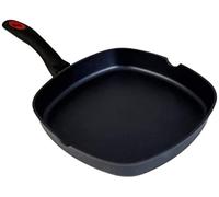 WECOOK! Ecostone Grill Asador Inducción Liso 28 X 28cm, Antiadherente XYLAN PLUS Ecológico sin PFOA, Aluminio Forjado, 5mm Espesor, Mango Soft Touch, Apto Todas las Cocinas Vitrocerámica, Gas