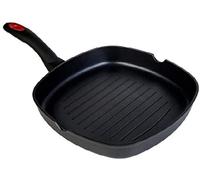 WECOOK! Ecostone Grill Asador Inducción Rayado 28 X 28cm, Antiadherente XYLAN PLUS Ecológico sin PFOA, Aluminio Forjado, 5mm Espesor, Mango Soft Touch, Apto Todas las Cocinas Vitrocerámica, Gas