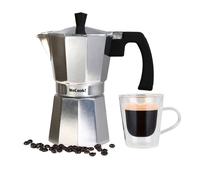Wecook paola cafetera italiana aluminio 9 tazas café, junta silicona, válvula seguridad, vitrocerámica, gas, , plata