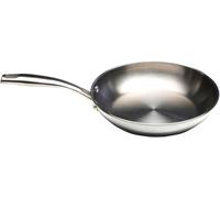 WECOOK! Pro - Sartén, 20 cm, Acero Inoxidable 18/10 Triple Fondo difusor sin Antiadherente, Full Induction, Mango ergonómico, Plateado, apto lavavajillas, apto para inducción, gas, vitro