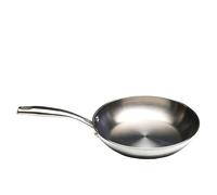 WECOOK! Pro - Sartén, 20 cm, Acero Inoxidable 18/10 Triple Fondo difusor sin Antiadherente, Full Induction, Mango ergonómico, Plateado, apto lavavajillas, apto para inducción, gas, vitro