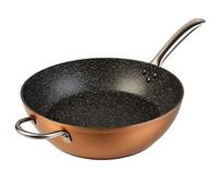 Sartén honda inducción 32cm, antiadherente ecológico sin pfoa, aluminio forjado, vitrocerámica, wecook, cobre, , professional