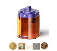 WeCreat Lumos Flex - Grabador láser portátil, fibra dual de 15 W y diodo de | Máquina de grabado láser para metal, madera y acrílico, relieve 3D, grabado en color, corte de metal de 0,3 mm
