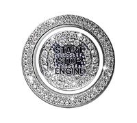 Wectirc Cubierta para botón de arranque de coche, calcomanías de anillo de diamantes de imitación, adhesivo de precisión para botón de arranque, para mujeres, hombres, niñas, vehículos, SUV