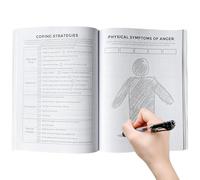 Wectirc Libro para el manejo de la ira - Guía de exploración de emociones | Libro de trabajo de manejo de la ira para adultos y adolescentes para manejar las emociones