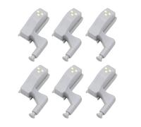 Wectirc Luz LED con sensor de bisagra, luces LED con sensor de bisagra de puerta, luz de bisagra para armario, armario, luces nocturnas, luz de inducción táctil inteligente para gabinete