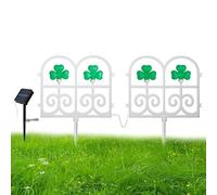 Wectirc Valla de Navidad iluminada | 2 luces solares de Navidad para patio, patio, paisaje, resistentes a la intemperie, para jardín, árbol, patio, valla, barrera para mascotas, para decoración del