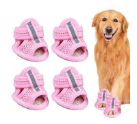 Wectirc Zapatos para pasear perros | Zapato de pata de perro | Botas protectoras reflectantes antideslizantes para exteriores, playa, pavimento, senderismo, urbano, viajes, lluvia e interiores
