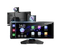 WEDAWIN Pantalla Carplay Coche, Pantalla Táctil IPS de 10,26'', DVR CarPlay con Doble Grabación 4K, Conectividad Inalámbrica con Ap-ple CarPlay y Android Auto, Pantalla Dividida, Control por Voz