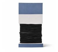 Weddecor 1-1.5mm Elástico Cuerdas - Negro, 1.5MM x 25M