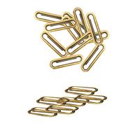 WedDecor 10mm Ovalado Ojales Ojales con Arandelas Latón para Artesanía en Piel, Bolsos, Cartel Creación,Correas, Lienzo,Zapato, Moda Accesorio, 50 Juegos - Bronce, 40MM