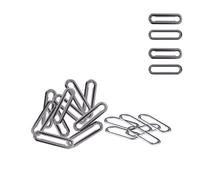 WedDecor 10mm Ovalado Ojales Ojales con Arandelas Latón para Artesanía en Piel, Bolsos, Cartel Creación,Correas, Lienzo,Zapato, Moda Accesorio, 50 Juegos - Gunmetal, 30MM