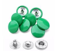 Weddecor 15mm Cierres Grande 4 Partes Botones a Presión No-Sew Botones para Leathercraft, Costura, Chaquetas, Camisas, Tela Reparación Bricolaje Proyectos, 10pcs - Verde, 10pcs
