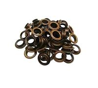 Weddecor 15mm Ojales de Latón, a Prueba de Óxido & Duradero Ojales con Arandelas para Bricolaje Piscina Cubiertas, Yoga Tapete, Vinilo Banderas, Lona, Manualidades Proyectos - Bronce, 50 pcs