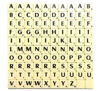 WedDecor 200pcs Plástico Alfabeto Letra Baldosas para Manualidades, Completo a-Z Y Número Estampado Arte Artesanías, Marcos, Álbum de Recortes,Bricolaje Proyecto,Ortografía,Decoración Hogar, Marfil