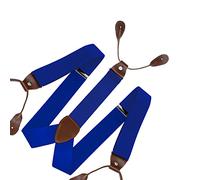 WedDecor 25mm Tirantes Elástico Ajustable Cuero Botón Agujeros Sólido Forma Y Pantalones Anti-deslizante Cierre Fuerte Broches Lazos De Hombre Mujer Accesorios Moda - 44"