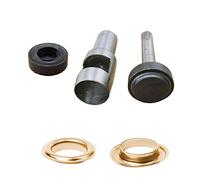 WedDecor 30mm Plateado Ojales Y Ojales Hueco Agujero Perforadora Fijación Mano Herramienta Set para Bricolaje Proyectos de Manualidades, Artesanía en Piel, Vinilo Banderas,Piscina Cubiertas,10pcs
