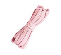 Weddecor 5mm Elástico Plano Carrete De Costura, Manualidades Y Bricolaje Artes Ancho Trenzado Tira Cuerda Cordón para Costura Máscara, Ropa, Punto, Confección, Pretinas - Rosa, 25 Metres
