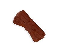 Weddecor 5mm Elástico Plano Carrete De Costura, Manualidades Y Bricolaje Artes Ancho Trenzado Tira Cuerda Cordón para Costura Máscara, Ropa, Punto, Confección, Pretinas - Marron, 50 Metres