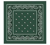 WedDecor Bandana Algodón Unisex Pañuelo para Cabeza Ancho Diadema Ligero, Transpirable Moda Accesorio Para Equitación, Senderismo, Pesca, Ciclismo, Actividades Al Aire Libre - Verde Profundo, 54cm