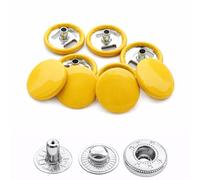 WedDecor Botones de presión amarillos de 15 mm con resorte en S, grandes, 4 piezas, botones para coser en cuero, costura, chaquetas, camisas, tela, reparación, proyectos de bricolaje, 10 unidades