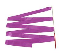 Weddecor Cintas de baile de gimnasia rítmica con barra de serpentín para hacer ejercicio de giro, decoración de fiestas, 4 metros, morado, 1 pieza