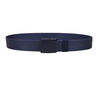 WedDecor Cinturón de nailon estilo militar, cinturón de lona de 1,5 pulgadas con hebilla de plástico, cinturón de combate, cinturón táctico para militares, deportes al aire libre, azul marino