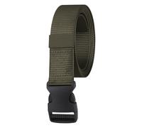 WedDecor Cinturón de nailon estilo militar, cinturón de lona de 3,8 cm con hebilla de plástico de liberación rápida, cinturón de combate, verde,