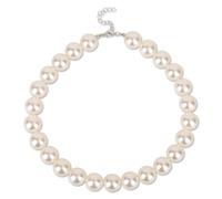 WedDecor Collar grande de perlas de imitación de 18 mm, 45 cm, estilo vintage de los años 20, collares de perlas de imitación para bodas, fiestas, damas de honor y elegantes looks diarios
