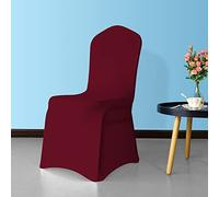 WedDecor Funda protectora para silla de color borgoña, elástica, de elastano, para decoración de bodas, hoteles, conferencias, eventos, restaurantes, fiestas de cumpleaños y Navidad, 40 unidades