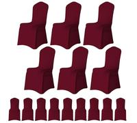 WedDecor Funda protectora para silla de color borgoña, elástica, de elastano, para decoración de bodas, hoteles, conferencias, eventos, restaurantes, fiestas de cumpleaños y Navidad, 40 unidades