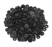 WedDecor Juego de 50 botones a presión de plástico negro mate T3 para ropa, costura, manualidades, pañales de tela, blazers, proyectos de manualidades, chaquetas, camisas, kit de botones a presión