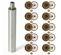 WedDecor Latón Vaqueros Botones Recambio Fijación Cierres con Espalda Pin para Reparación Denim Pantalones, Chaquetas,Leatherwear, Moda Ropa, Bronce, 17mm - Botón + Mano Herramienta, 100pcs