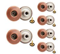 Weddecor Latón Vaqueros Chaqueta Botones Reparación Recambio Negro Pedrería con Broches Para SPORTS Chaqueta Denim Fijación Ropa Accesorios - Diseño 5, 14mm, 50pcs