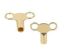 WedDecor Llave de purga de radiador de latón macizo, paquete de 2 llaves universales de 5 mm de alta resistencia para radiador del Reino Unido, llave de reloj de válvula de radiador para purga de