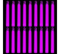 WedDecor Neón Colores Ultra Brillante Brilla en la Oscuridad Barra Luminosa Tubos Cordón Premium Fluorescente Luz Palos para Fiesta de Graduación, Camping, Nuevo Año ’S Víspera, 6 Inches, 25pcs, Rosa