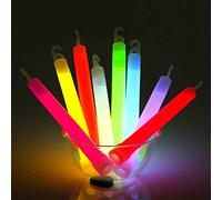 WedDecor Neon Colors Ultra Bright Glow in the Dark Tube String Varillas fluorescentes premium, Nochevieja, 6 pulgadas, paquete de 12, multicolor